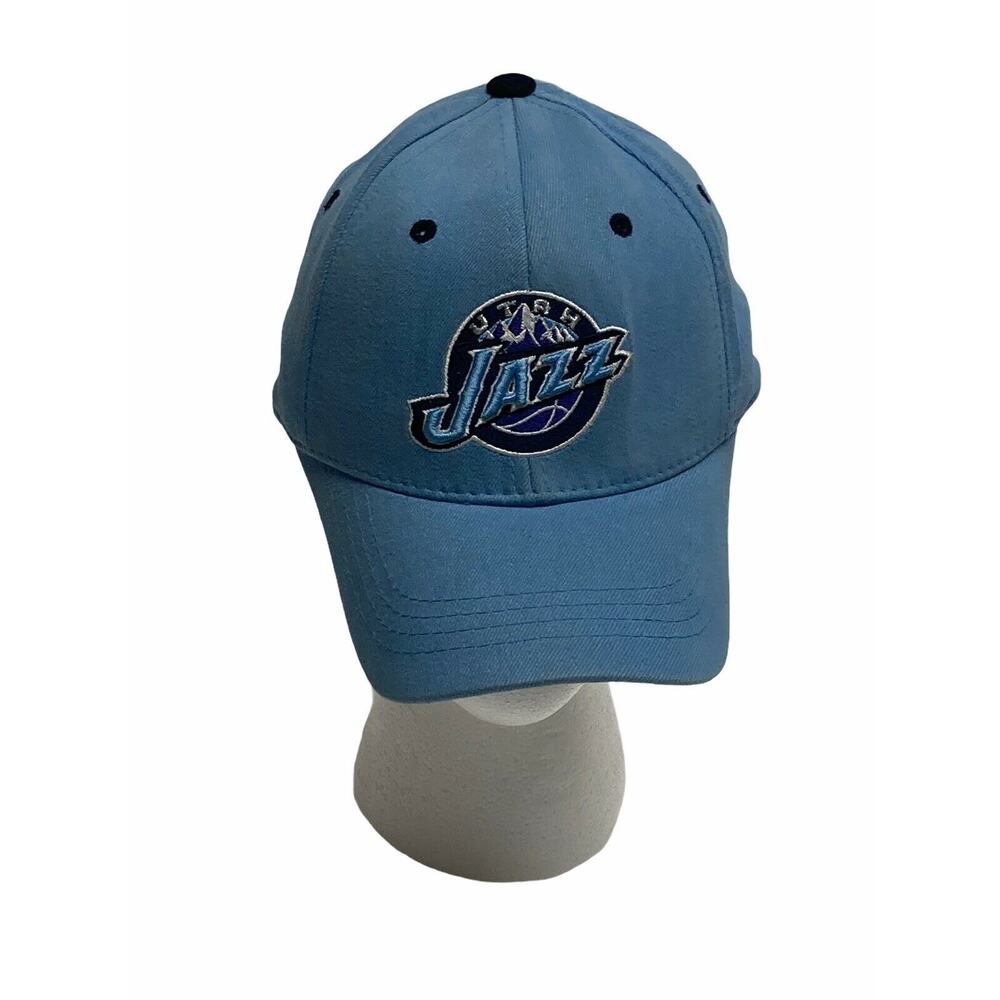 NBA Utah Jazz One Fit Youth Fitted Hat Cap Blue 50 CM